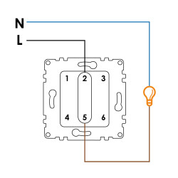 Interruptor Simple Timbre - PJ  Gris