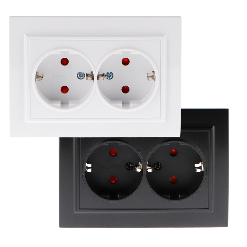 Enchufe Doble Schuko - EP  Blanco
