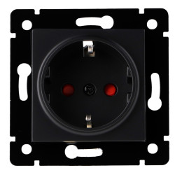 Enchufe Schuko - PJ  Negro