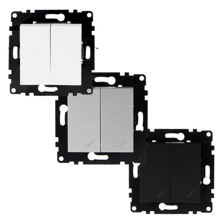 Interruptor Doble Conmutado - PJ  Gris