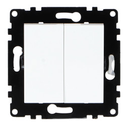 Interruptor Doble - PJ  Gris