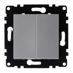 Interruptor Doble - PJ  Gris