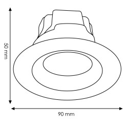Foco Downlight Led orientable CobMax 7W  6000K