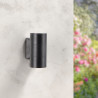 Aplique de pared LED Tube Black 2X3W IP54  3000K
