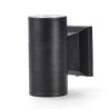 Aplique de pared LED Tube Black 2X3W IP54  3000K