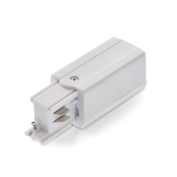 Conector y tapón para carril trifásico  Blanco