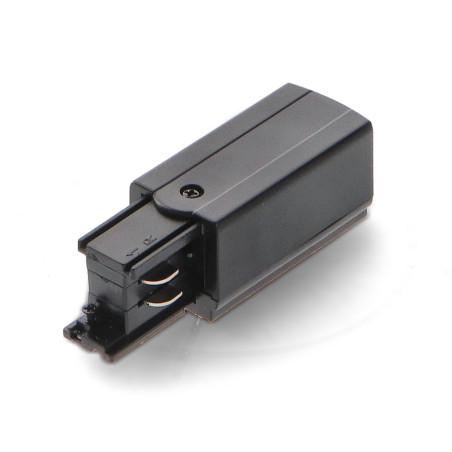 Conector y tapón para carril trifásico  Negro