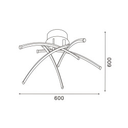 Lámpara LED de Techo Aranha - DSC  CCT