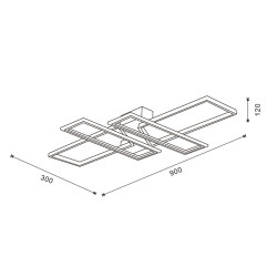 Lámpara de techo LED Kube  CCT