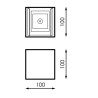 Aplique de Pared LED White Cube 6W IP54  3000K