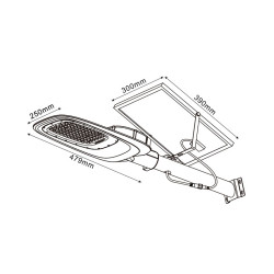 Farola Solar LED Dece para Alumbrado Público 3000 Lm  6000K