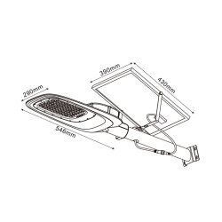 Farola Solar LED Dece para Alumbrado Público 3700 Lm  6000K