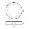 Panel de Superficie Serie Slim Circular 20W  3000K