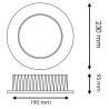 Foco downlight LED Bless 50W  3000K