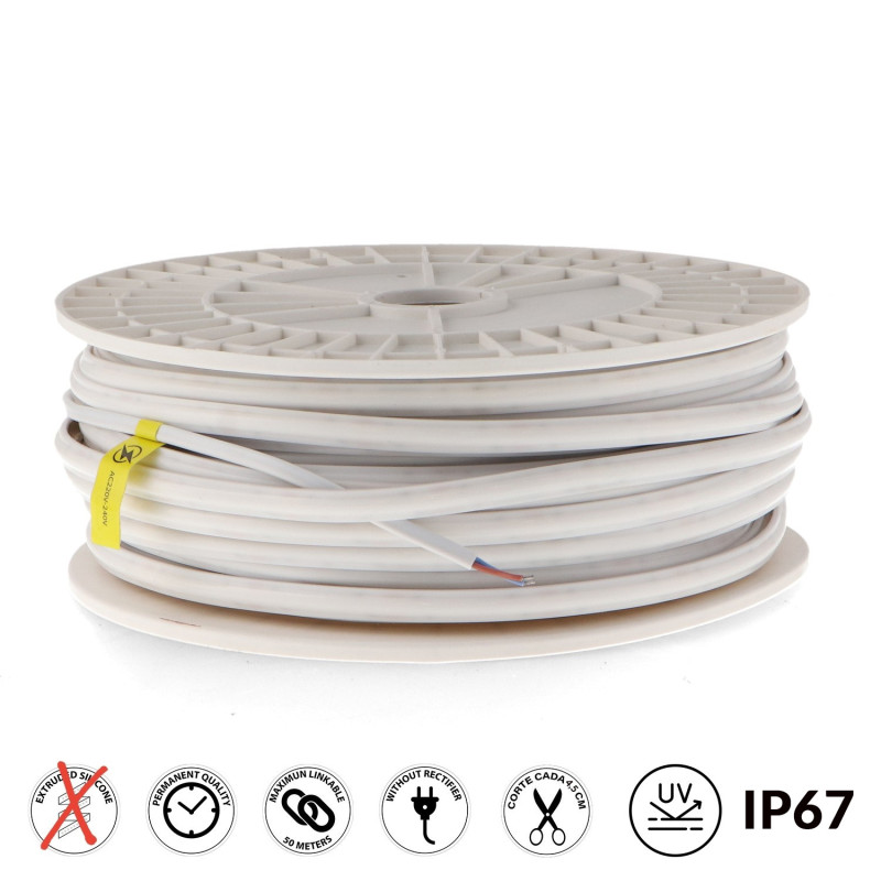 Tira de Led 220V Cob point 15W/m IP67 - 50 Metros - DSC  4000K