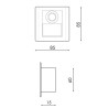 Baliza LED Empotrable con Sensor PIR Nomis Square 1.2W  4500K