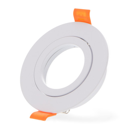 Aro basculante redondo blanco Serie Luxury  para GU10/MR16