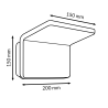 Aplique de pared LED Double White 20W  3000K