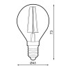 Bombilla LED Filamento E14 G45 4W Ámbar  2300K