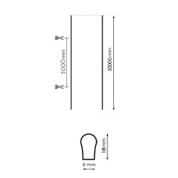 Neón de LED Flexible 220VAC Prozny 8.5W/m - 50 Metros - DSC  Azul