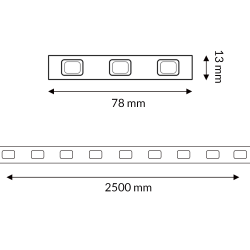 Cadena de 20 Módulos de 3 LED SMD 5730 12V 0.75W - DSC  6000K