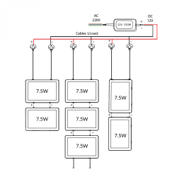 Carpeta Poster LED a 2 Caras A4 12V DC  6000K