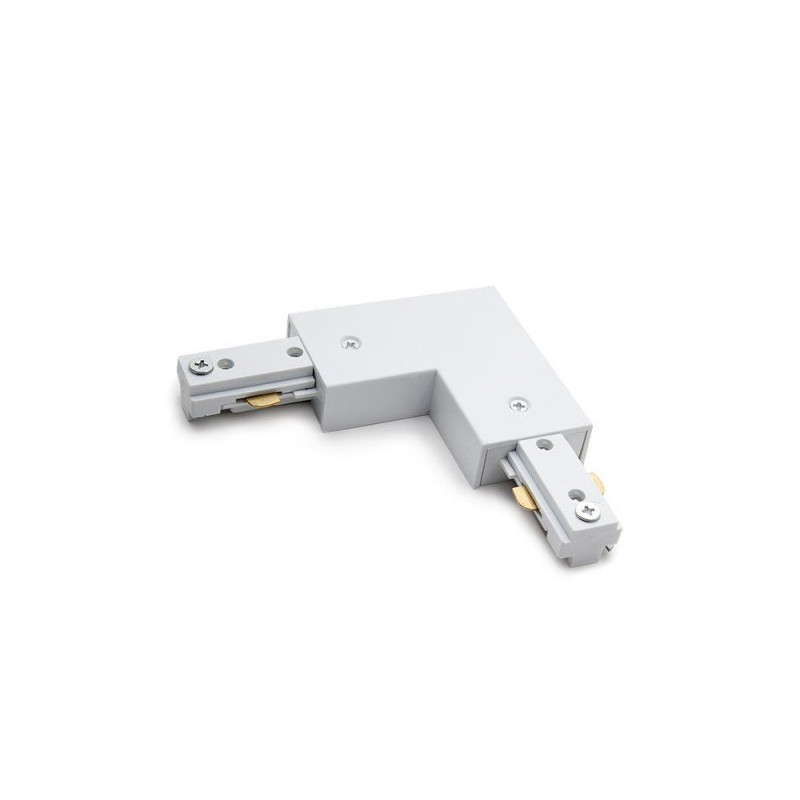 Conector en L Para Carril Bifásico  Blanco - DSC