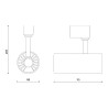 Foco LED para carril Black Roma 30W Monofásico - DSC  6000K