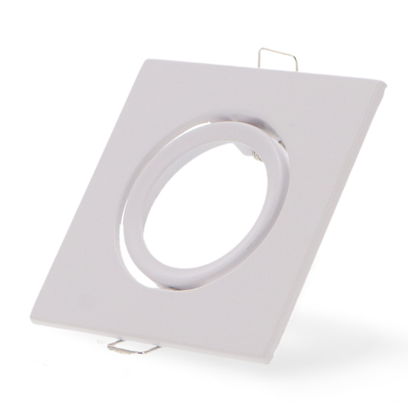 Aro basculante cuadrado blanco Serie Eco para GU10/MR16