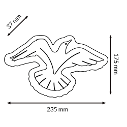 Aplique de pared LED Eagle 24W - DSC  3000K