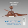 Ventilador de Techo LED Madera Fanton  CCT
