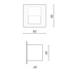 Baliza LED Empotrable Nomis Square 1.2W  4500K