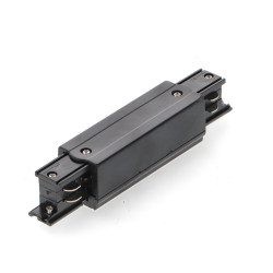 Conector con separador en línea para Carril trifásico  Negro