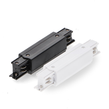 Conector con separador en línea para Carril trifásico  Blanco