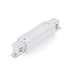 Conector con separador en línea para Carril trifásico  Blanco