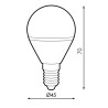Bombilla LED E14 G45 7W  3000K