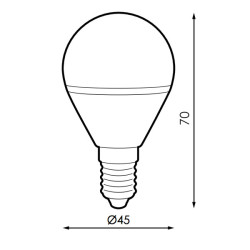 Bombilla LED E14 G45 7W  4500K