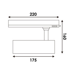 Foco LED para carril Lepsie 32W Trifásico No Flicker - DSC  4500K