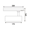 Foco LED para carril Lepsie 32W Trifásico No Flicker - DSC  4500K