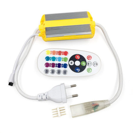 Controlador para tira LED RGB Rozok 220V con mando - DSC