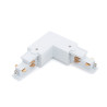 Conector tipo L para carril trifásico  Blanco
