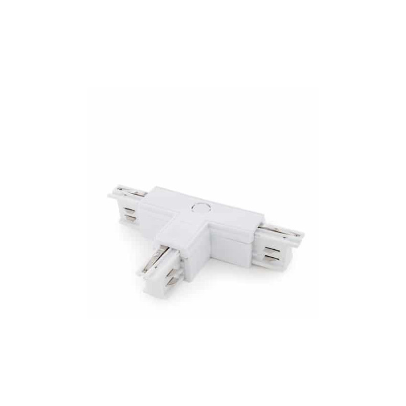 Conector tipo T para carril trifásico  Blanco
