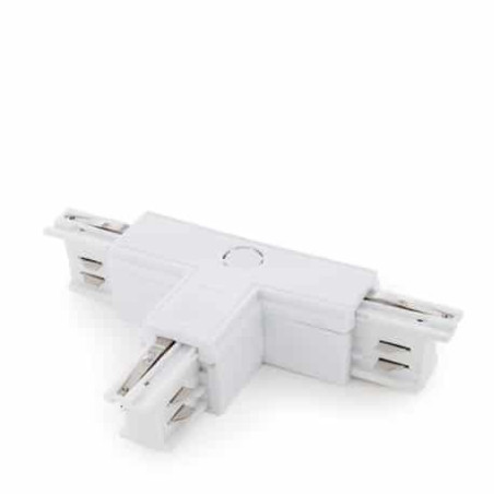 Conector tipo T para carril trifásico  Blanco