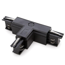 Conector tipo T para carril trifásico  Negro