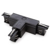 Conector tipo T para carril trifásico  Negro