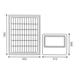 Foco Proyector Led Solar Milan 200W  6000K