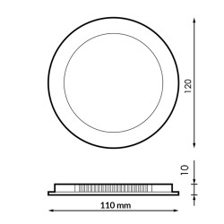 Panel LED Circular Serie Slim 6W  4500K