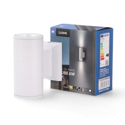 Aplique de pared LED Tube White 2X3W IP54  3000K