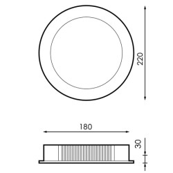 Downlight LED Lass 32W  - DSC  3000K