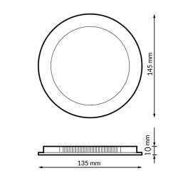 Panel LED Circular Serie Slim 9W  4500K